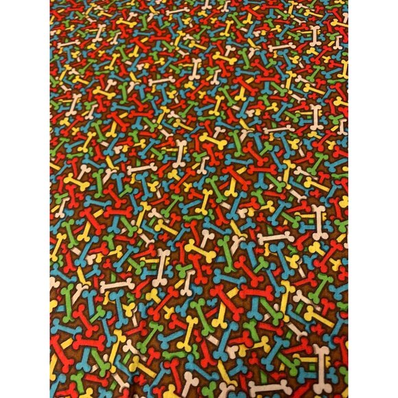 Dog Bone Pattern Cotton Fabric 1/4 yard 44" wide Crafts Sewing Quilting - Picture 4 of 4